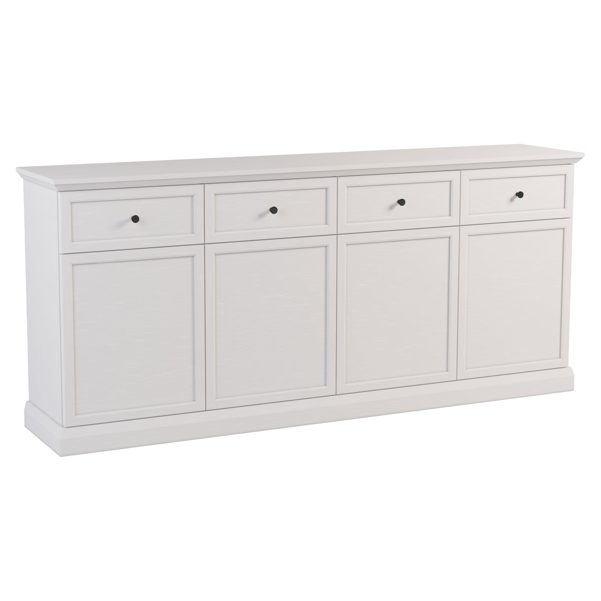 Skånk Halma Vit Opal, Hantverksek 39.5x193 cm