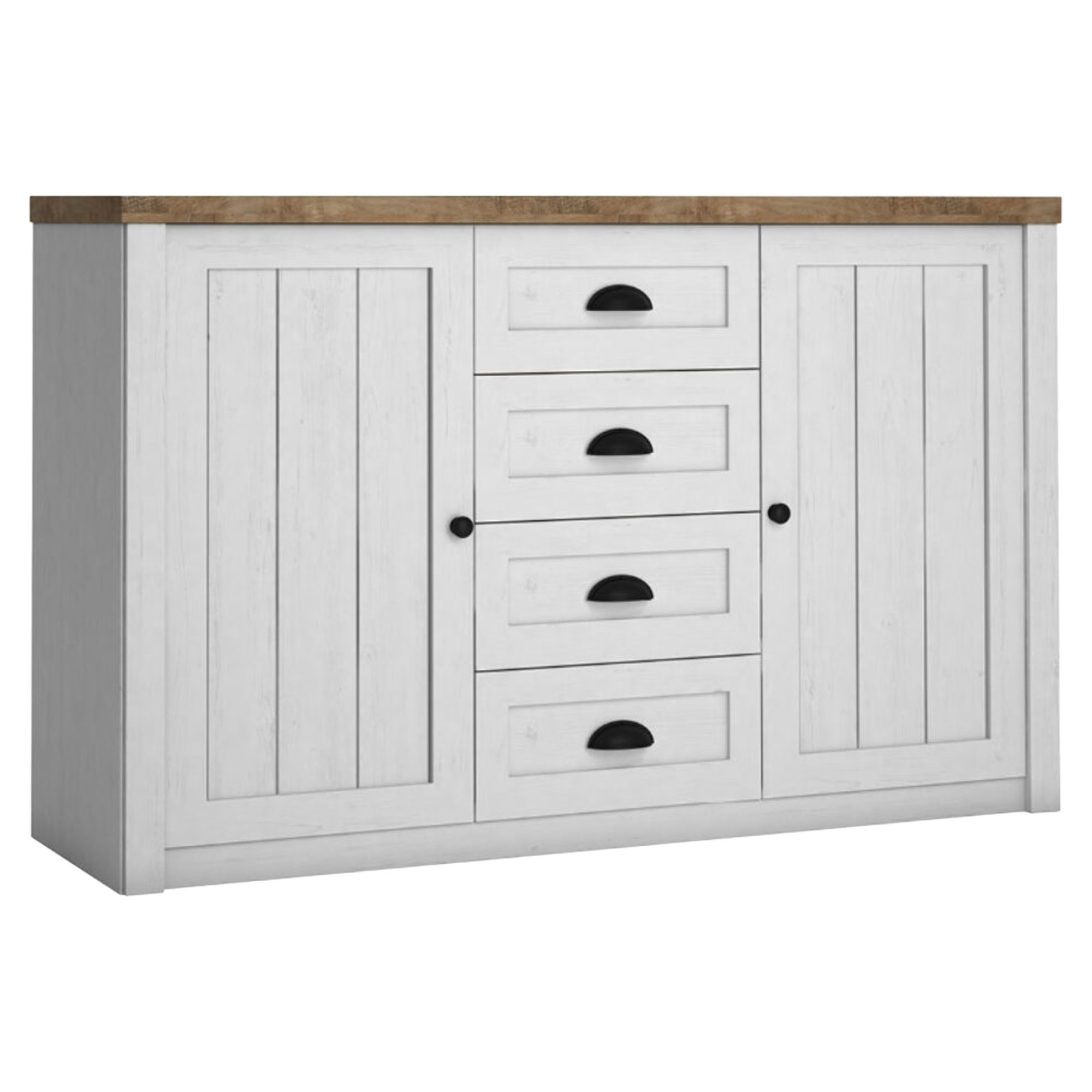 Skånk Florda Andersen Furu 4 Lådor & 2 Dörrar 43x130 cm