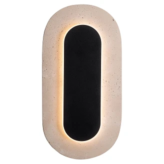 Vägglampa <strong>Hede</strong>  Svart Travertin