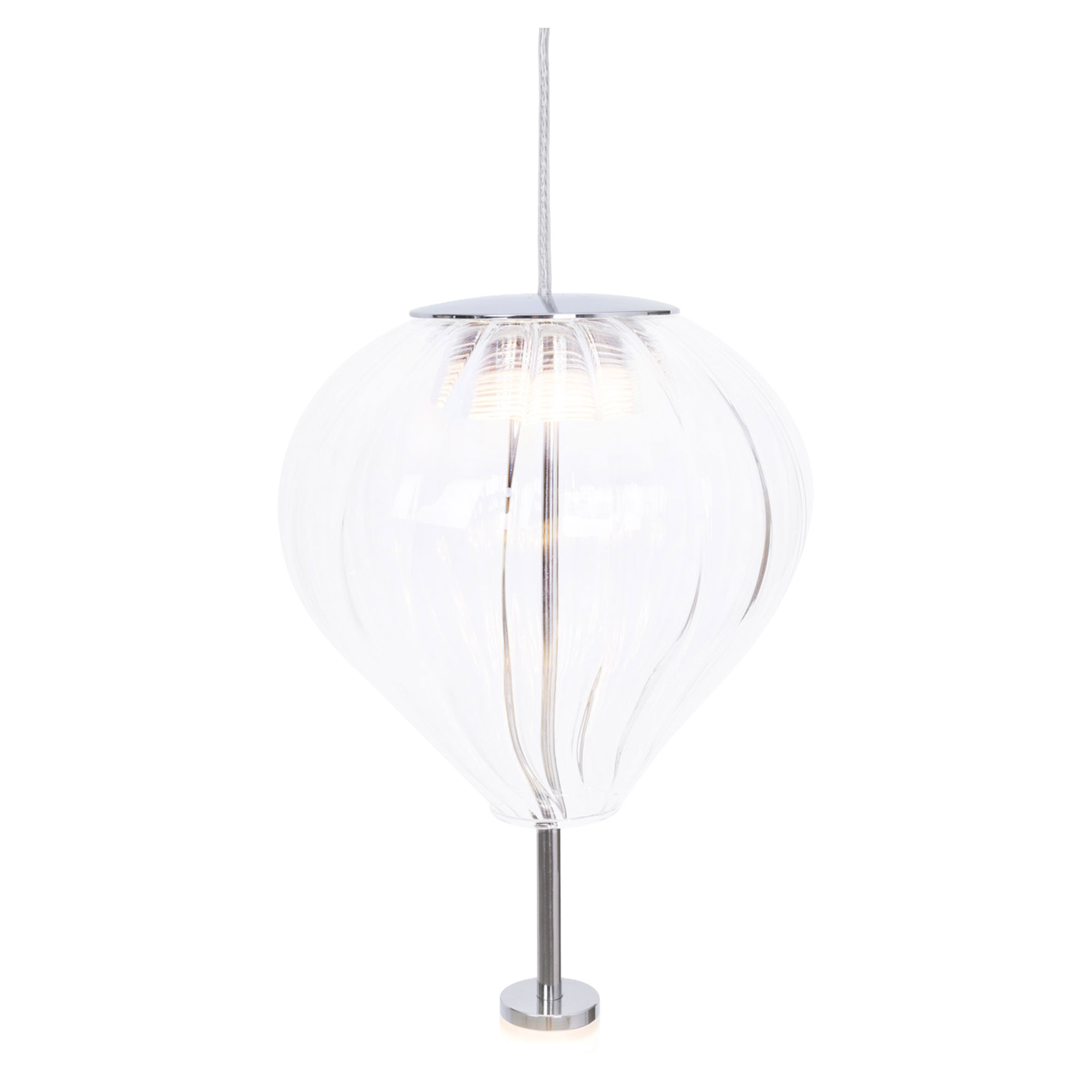 Hängande Lampa Oaxen Duo Vit, Klarglas