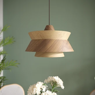 Hängande Lampa <strong>Dalsjö</strong>  Ljus Trä, Mörkt Trä