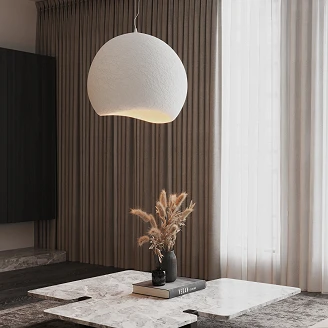 Hängande Lampa <strong>Skene</strong>  Vit 48 cm