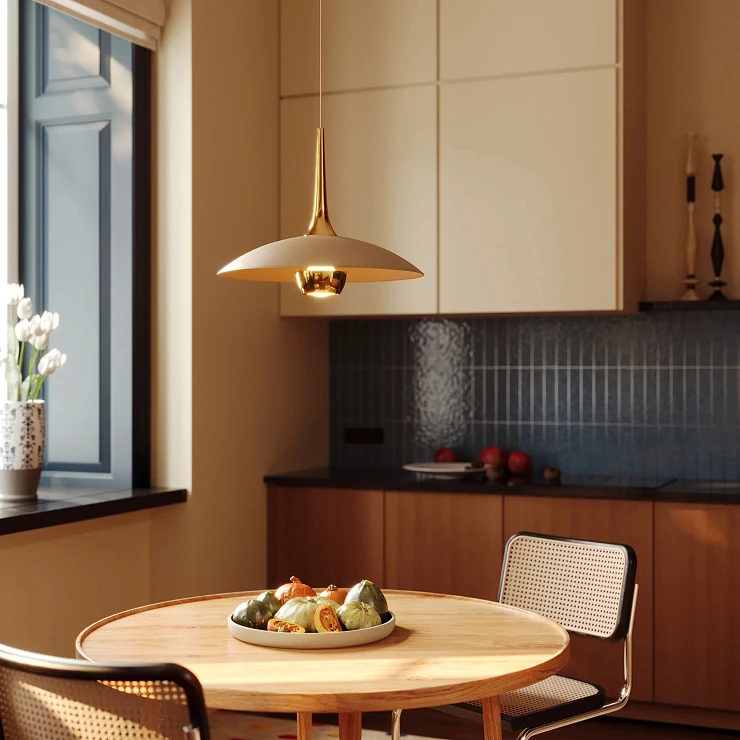 Hängande Lampa Rimbo Beige, Guld