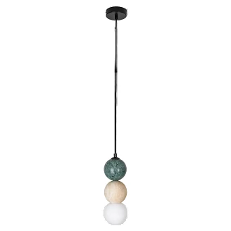 Hängande Lampa <strong>Marvro</strong>  Svart, Beige