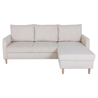 Hörnsoffa <strong>Nordvo</strong>  Lincoln Pärlgrå med Vändbar 192 cm