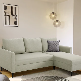 Hörnsoffa <strong>Vindre</strong>  Malmö Beige med Vändbar 192 cm