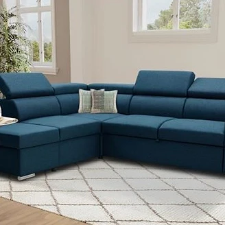 Hörnsoffa <strong>Vilstre</strong>  Loft Antracit med Vändbar, Förvaring, 3 Nackstöd, USB & 2 Pallar 265 cm