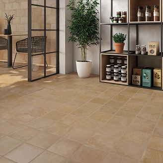 Klinker <strong>Lövsta</strong>  Sand Matt-Rustik 20x20 cm Tjocklek 14 mm