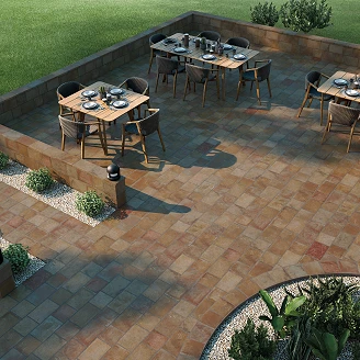 Utomhus Klinker <strong>Lövsta</strong>  Terrakotta Matt-Rustik 20x20 cm Tjocklek 20 mm
