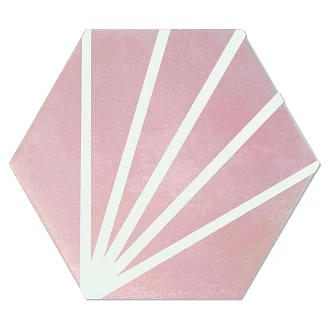 Hexagon Klinker <strong>Lykke</strong>  Rosa Matt 19.8x22.8 cm
