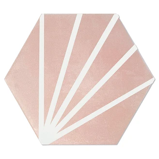 Hexagon Klinker <strong>Lykke</strong>  Rosa Matt 19.8x22.8 cm