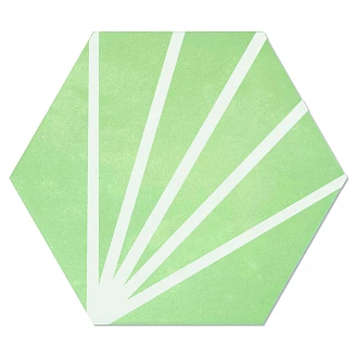 Hexagon Klinker <strong>Lykke</strong>  Grön Matt 19.8x22.8 cm