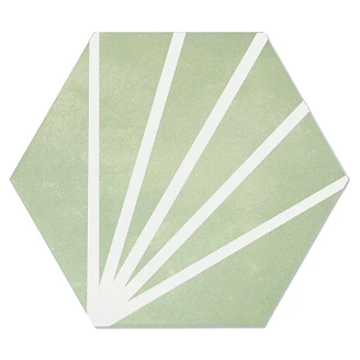 Hexagon Klinker <strong>Lykke</strong>  Grön Matt 19.8x22.8 cm