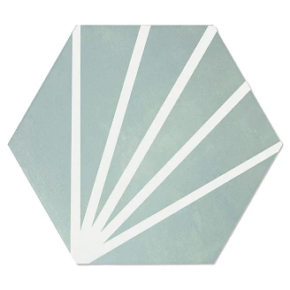 Hexagon Klinker <strong>Lykke</strong>  Turkos Matt 19.8x22.8 cm
