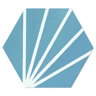 Hexagon Klinker <strong>Lykke</strong>  Blå Matt 19.8x22.8 cm