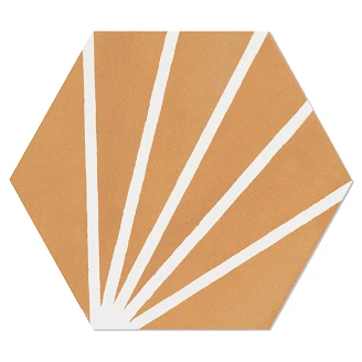 Hexagon Klinker <strong>Lykke</strong>  Orange Matt 19.8x22.8 cm