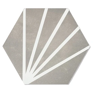 Hexagon Klinker <strong>Lykke</strong>  Grå Matt 19.8x22.8 cm