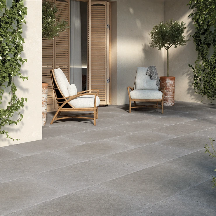 Utomhus Klinker Hedmark Grå Matt-Rustik 60x90 cm Tjocklek 20 mm
