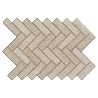 Klinker <strong>Hedmark</strong>  Fiskben Sand Matt-Rustik 40x60 cm