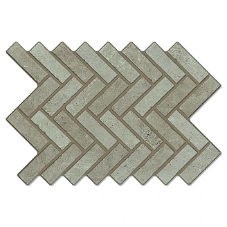 Klinker <strong>Hedmark</strong>  Fiskben Brun Matt-Rustik 40x60 cm