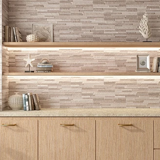 Kakel <strong>Maren</strong>  Beige Matt-Relief 17x52 cm