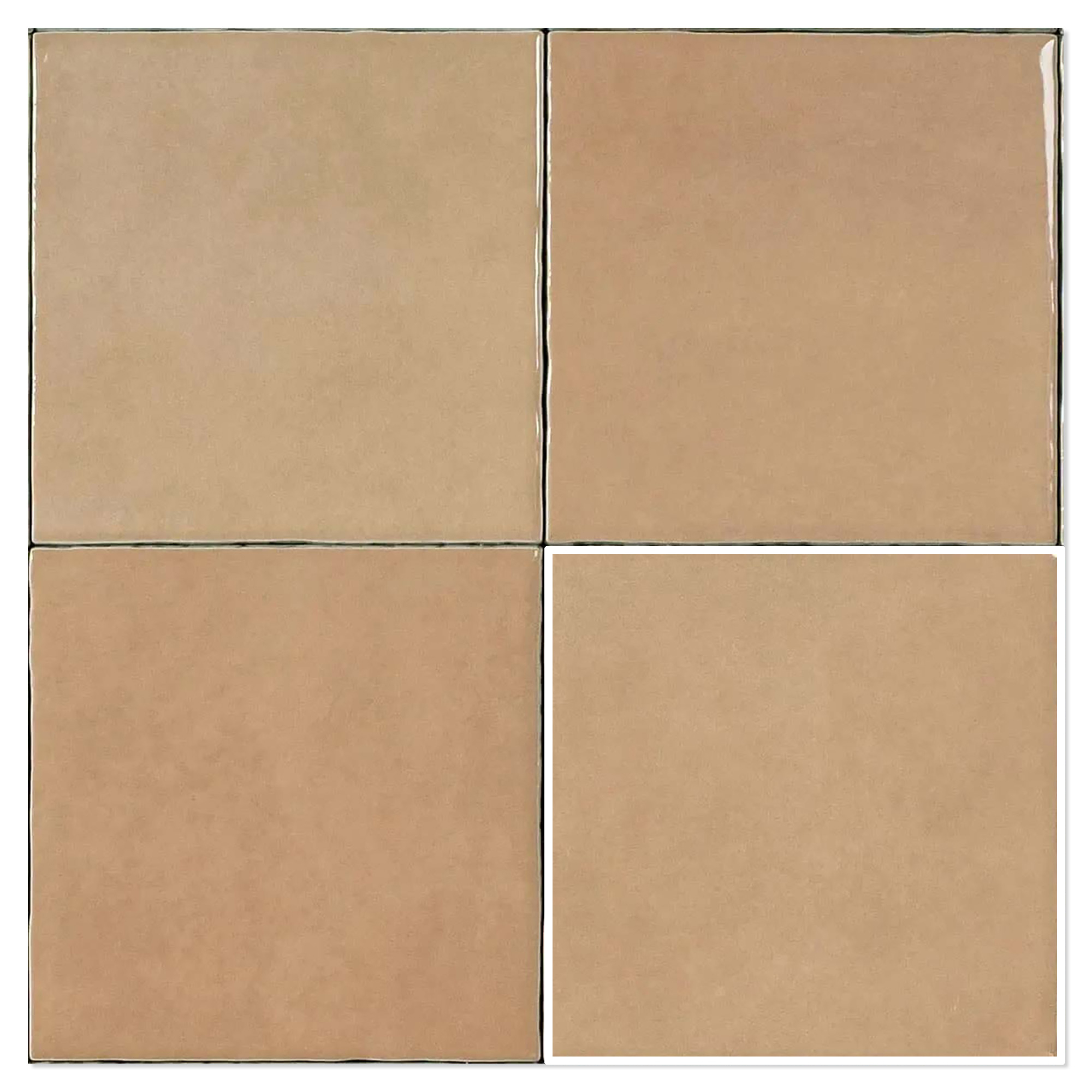 Estudio Kakel Zellij Clay Blank 12.5x12.5 cm