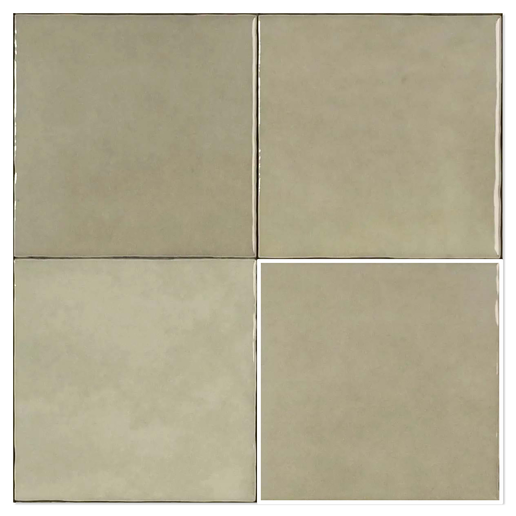 Estudio Kakel Zellij Khaki Blank 12.5x12.5 cm