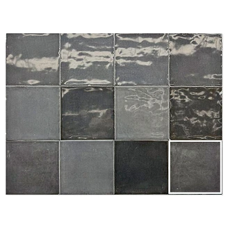 Klinker Zellige Coal Blank 12x12 cm