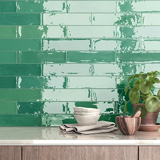 Klinker Zellige Green Blank 7x28 cm