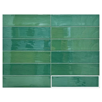 Klinker Zellige Green Blank 7x28 cm