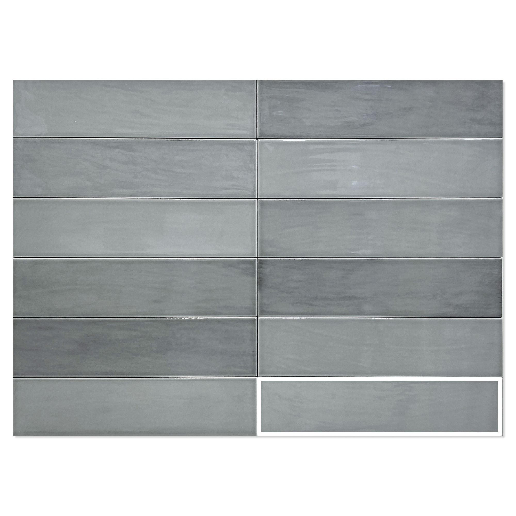 Klinker Zellige Grey Blank 7x28 cm