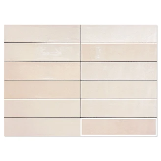 Klinker Zellige Ivory Blank 7x28 cm