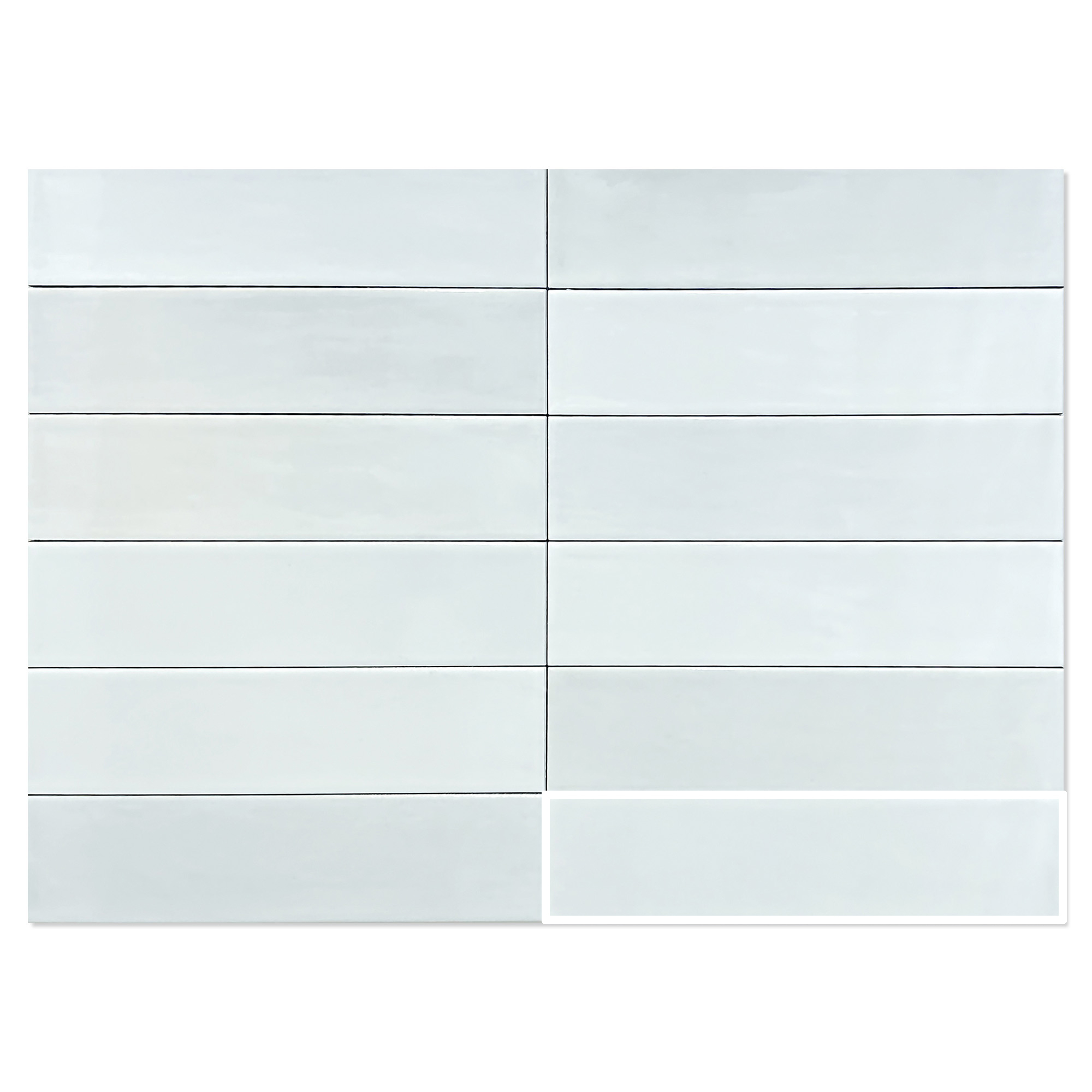 Klinker Zellige White Blank 7x28 cm