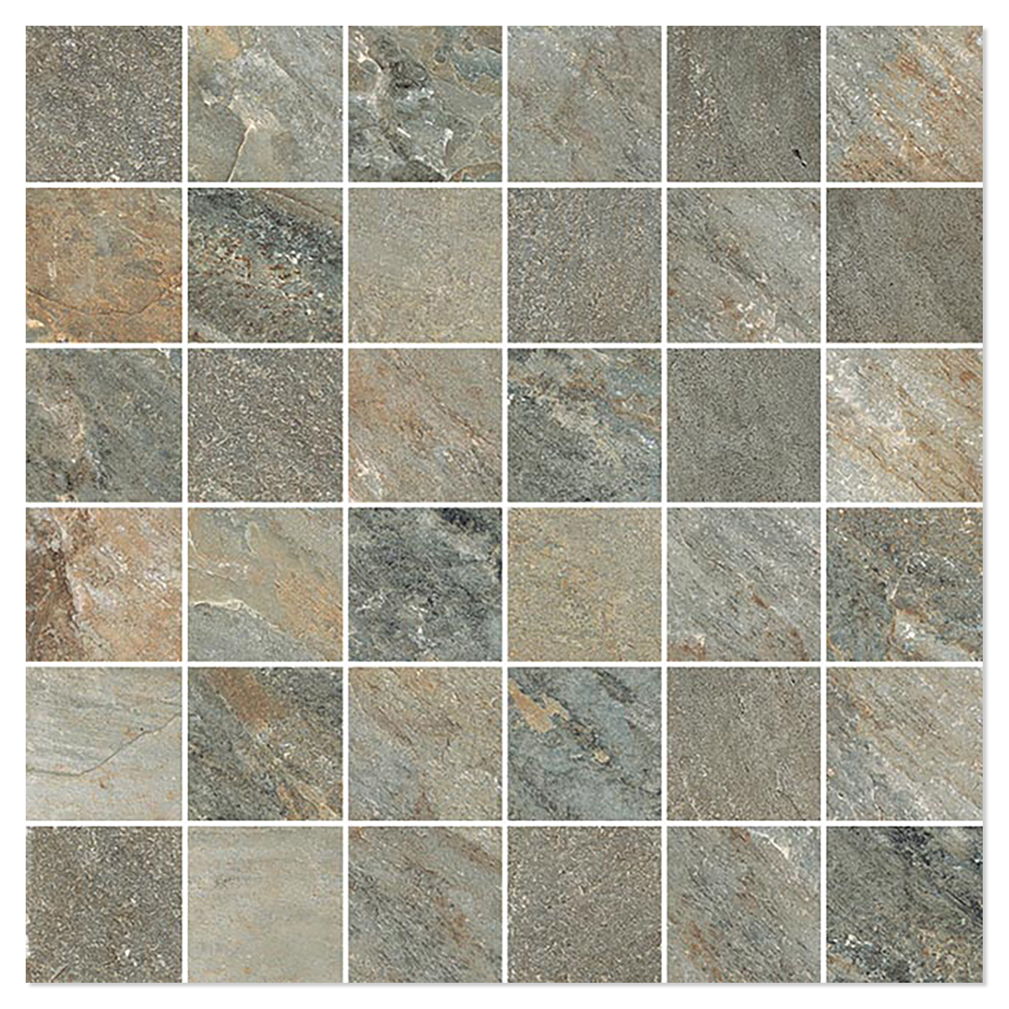 Novoceram Mosaik Klinker Zephyr Grey Matt 30x30 (5x5) cm