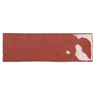 Kakel <strong>Amalia</strong>  Röd Blank 6.5x20 cm