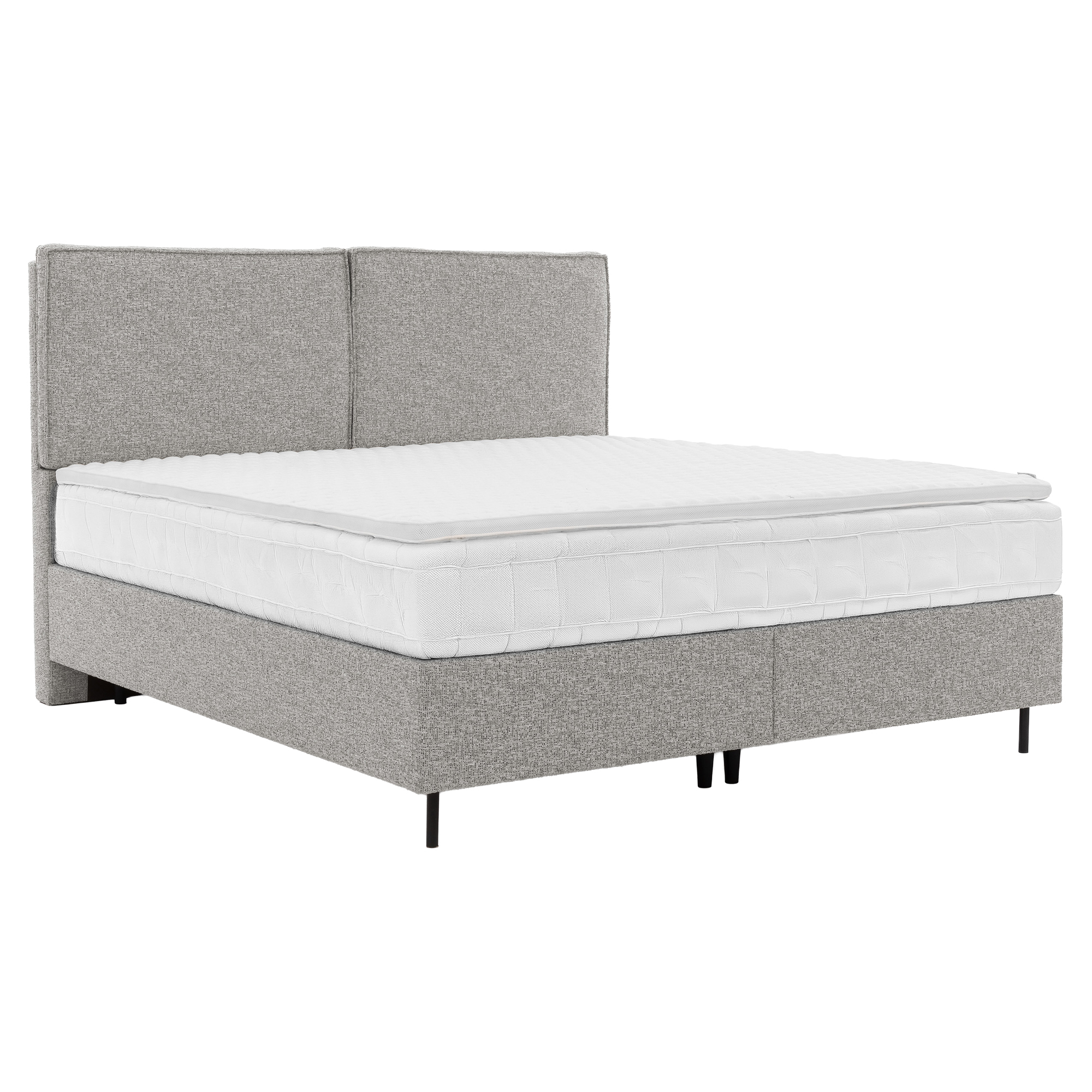 Sängram Avel Balance Ljusgrå med Förvaring 160x200 cm