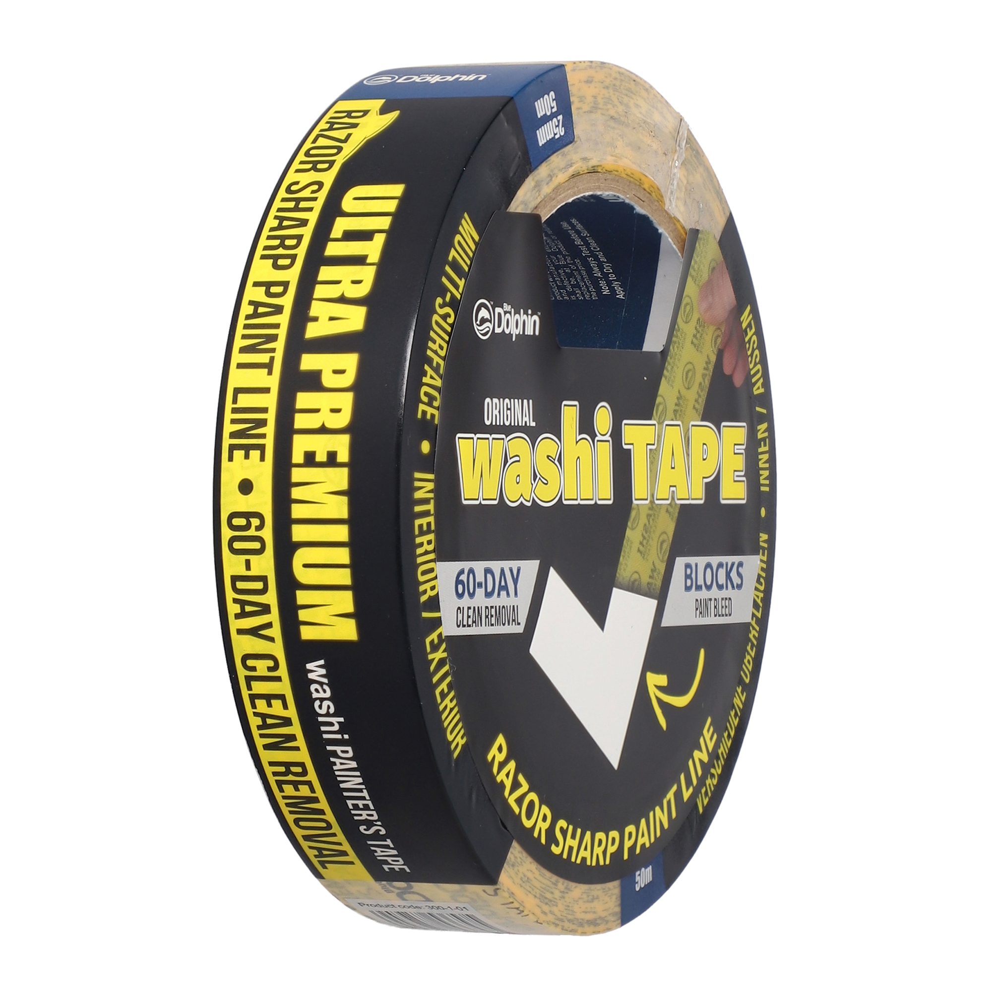 Maskeringstejp Blue Dolphin WASHI Premium, 25mm x 50m