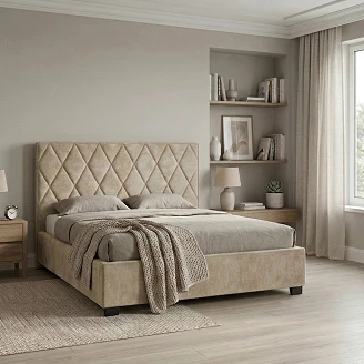 Sängram <strong>Lunor Di</strong>  Diamond Beige utan Förvaring 140x200 cm