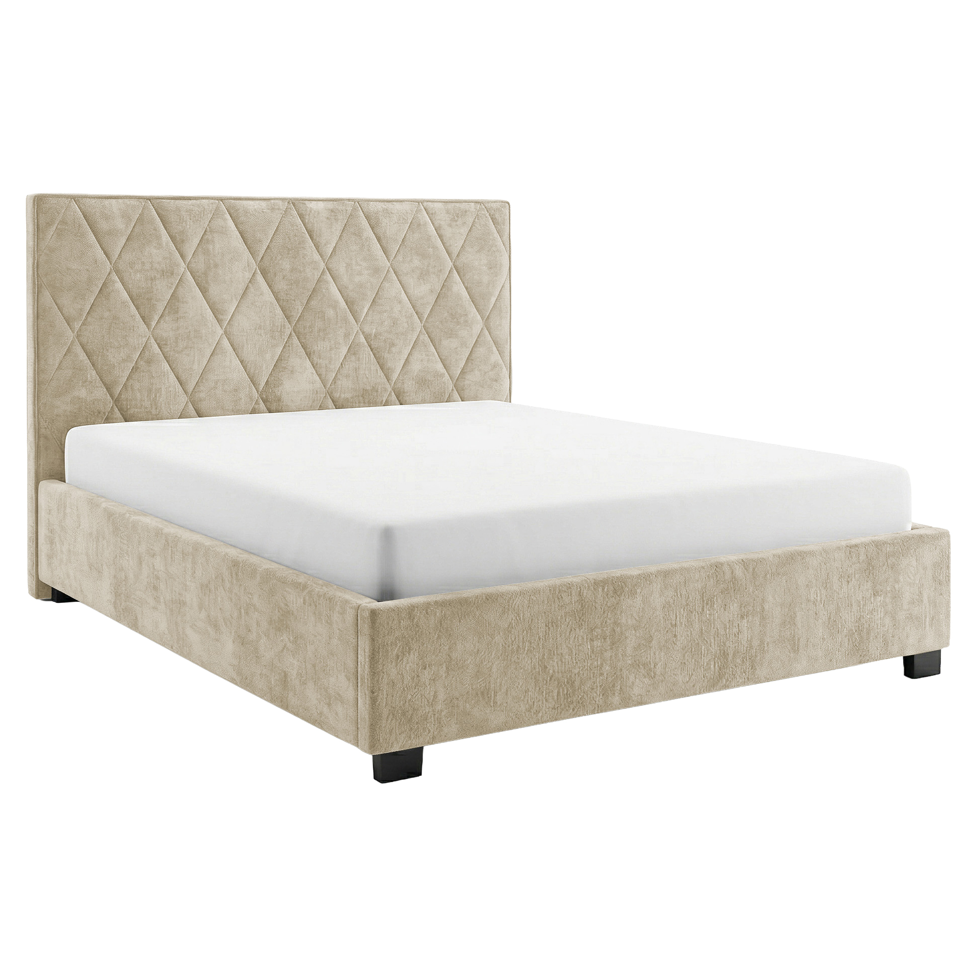 Sängram Lunor Di Diamond Beige utan Förvaring 160x200 cm