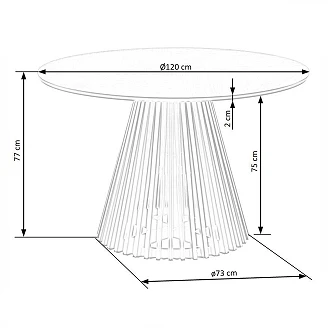Matbord <strong>Miyen</strong>  Naturlig Ek Ø120 cm