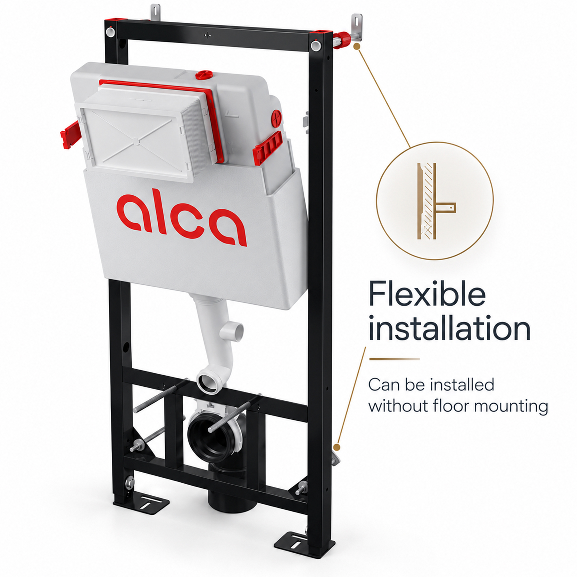 WC-fixtur Alca Basic Nordisk Installation 50 cm för Inbyggnad