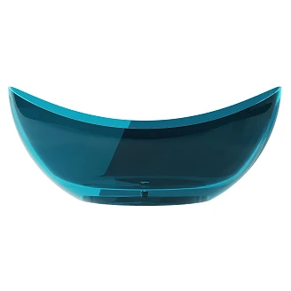 Badkar Brillant Djup Turkos Blank 180 cm med Svart Matt Pop-up Bottenventil