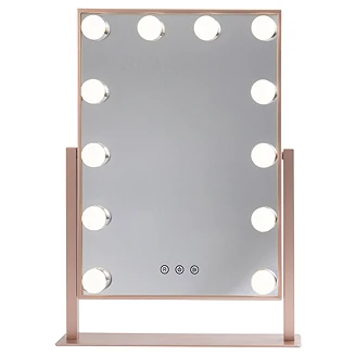 Sminkspegel <strong>Beverly</strong>  Puderrosa med Belysning 36×47 cm