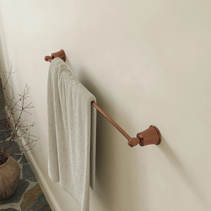 Omnires Handdukshängare Art Line Borstad Antik Koppar Matt 65 cm