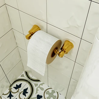 Omnires Toalettpappershållare <strong>Art Line</strong>  Guld Blank