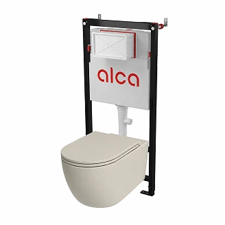 Badrumspaket Toalett <strong>Calma</strong>  Beige Matt med WC-fixtur Alca