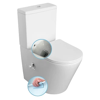 Toalett <strong>Flowe</strong>  Vit Blank med Bidéfunktion