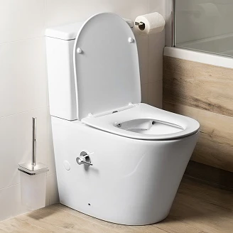 Toalett <strong>Flowe</strong>  Vit Blank med Bidéfunktion