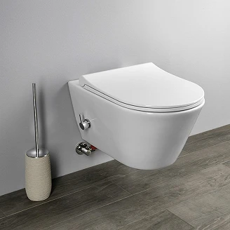 Vägghängd Toalett <strong>Welle</strong>  Vit Blank med Bidéfunktion