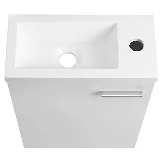Tvättställsskåp Rove Vit Blank 37 cm med Handfat Vit